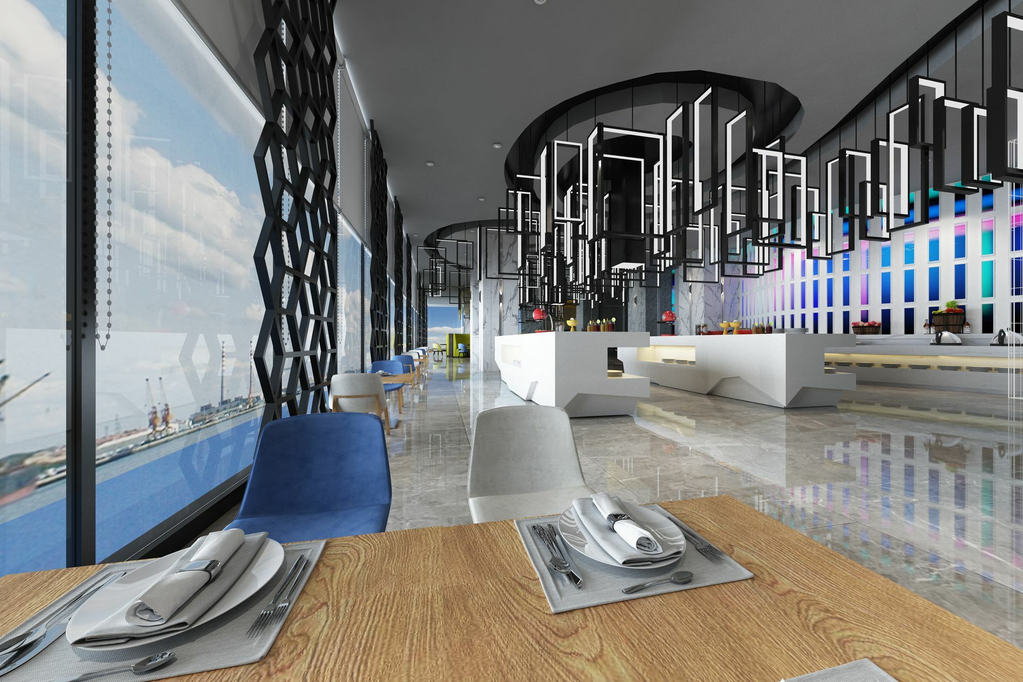 Fraser Place Puteri Harbour Nusajaya  Exterior photo 3D rendering of a restaurant